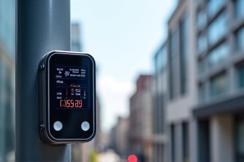 都市における大気質センサーとデータ表示